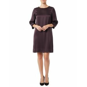 3.1 Phillip Lim Dark Plum Purple Satin Silk Mini Shift Dress 2